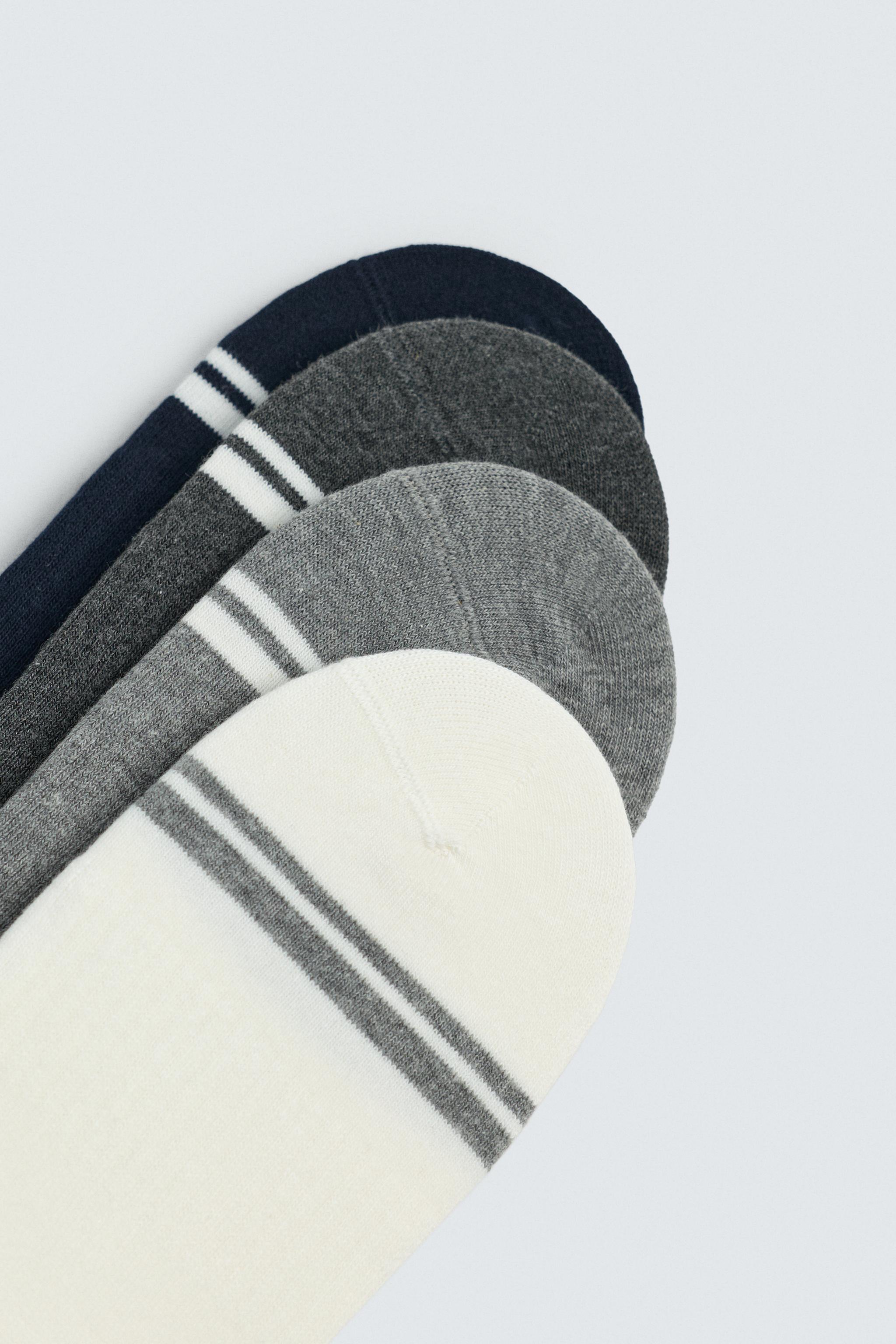 CHAUSSETTES COURTES À BANDES LOT DE 4